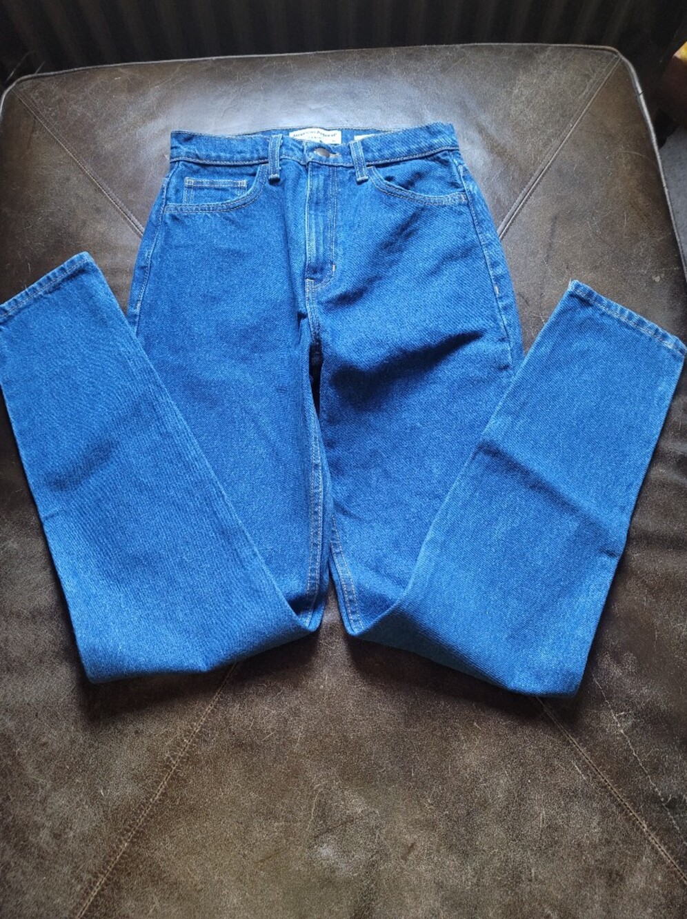 American Apparel Blue Straight-Leg Jeans